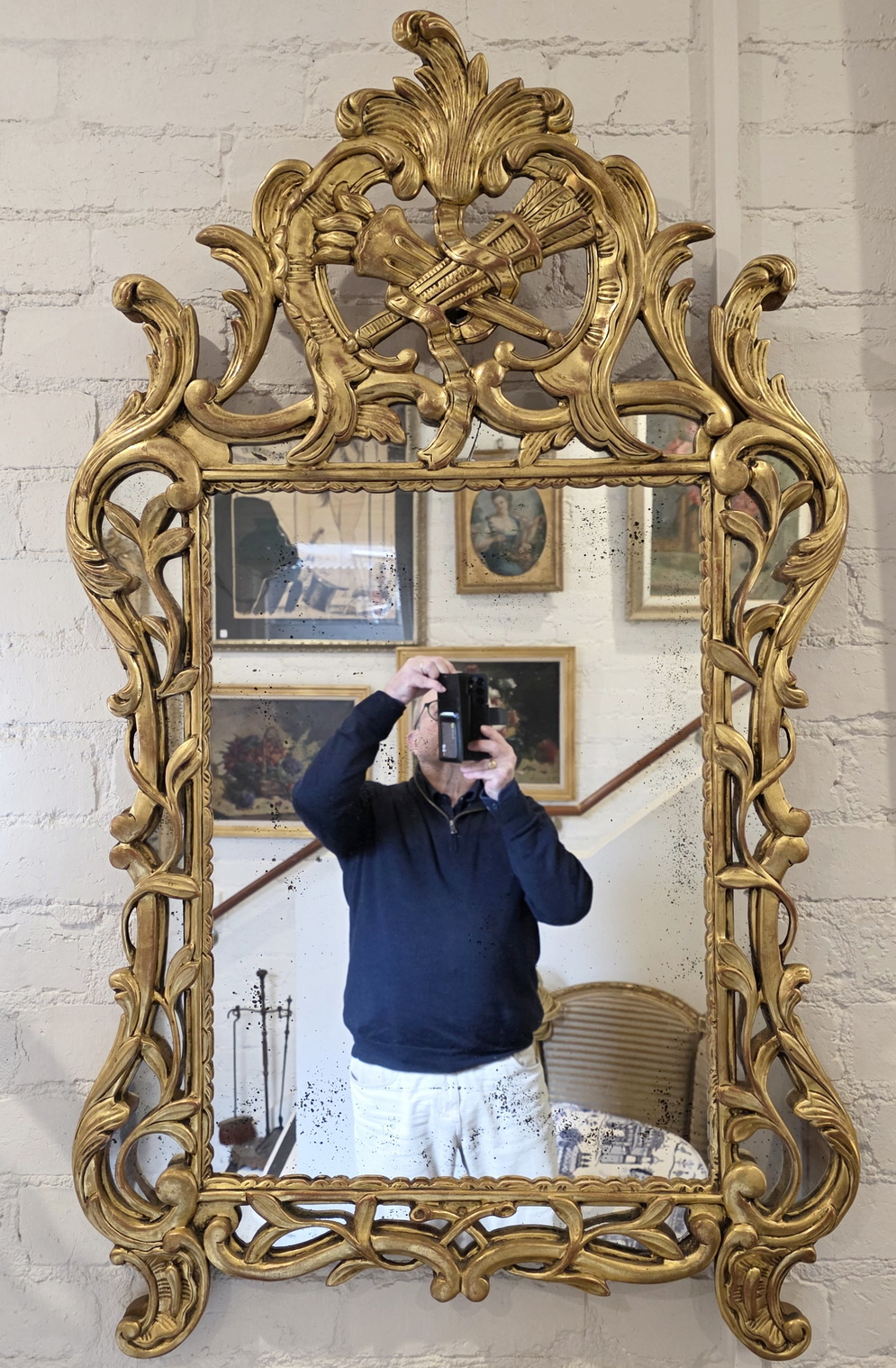 A French Louis XV gilt Mirror 